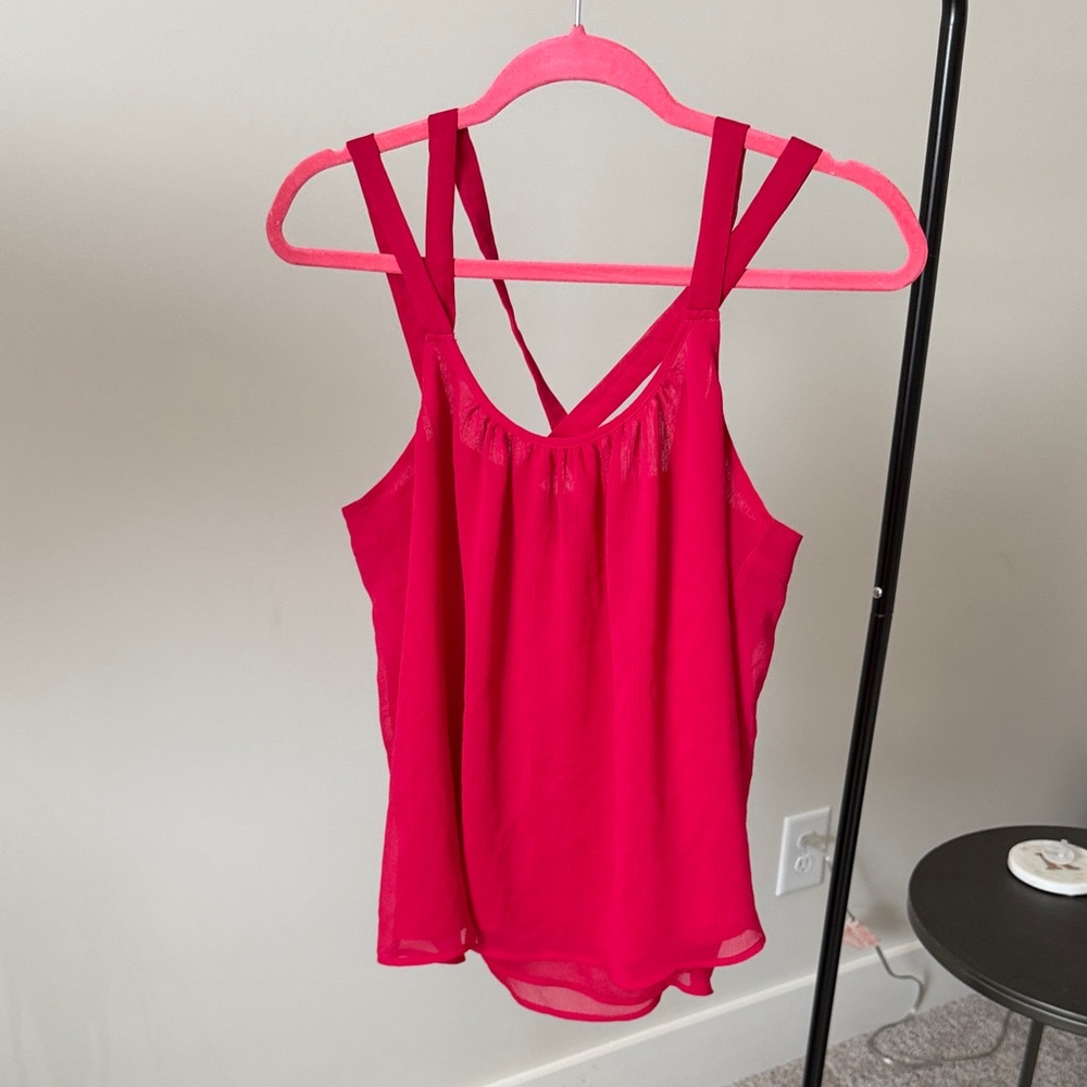 Express Chiffon Red Women's Top